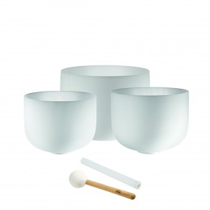 Set de 3 bols de cristal 432 Hz - La4, Fa4, Do4