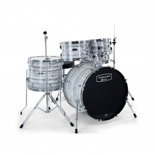 5 fûts Tornado Fusion 20" avec hardware - Wood Grain White