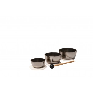 Set de bols chantants Zen 2,8" / 3,5" / 3,9" - Noir brillant