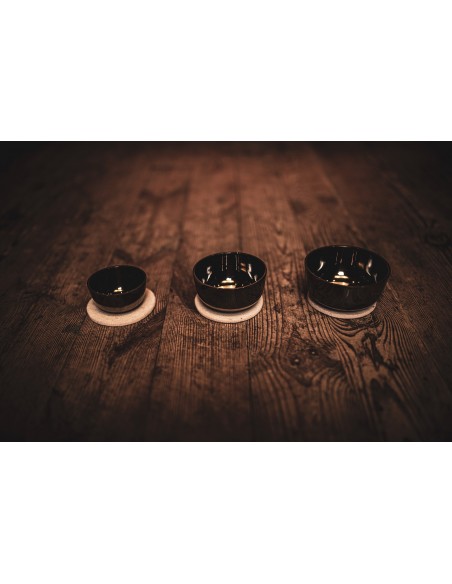 Set de bols chantants Zen 2,8" / 3,5" / 3,9" - Noir brillant