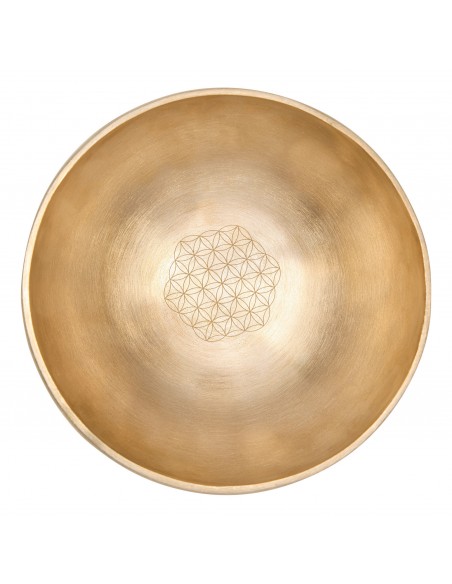 Tibetan singing bowl Flower of Life 600 g with mallet