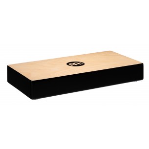 Travel cajon - Black and natural wood, matte finish