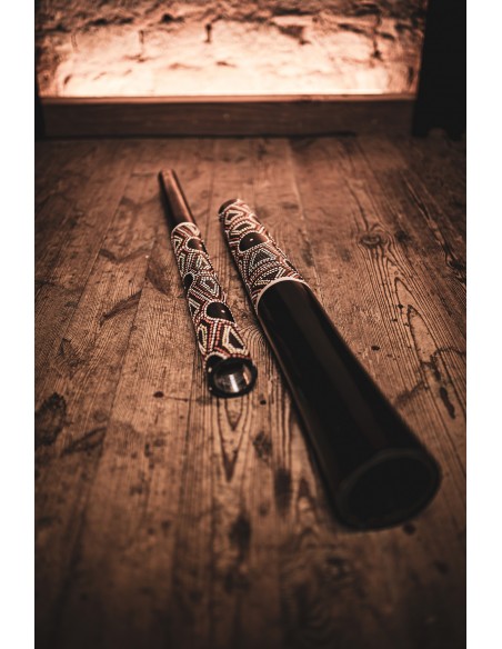 Didgeridoo Sliced Pro in E - Dot painted