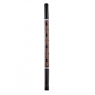 Didgeridoo en bambou 119,88 cm - Noir avec motif