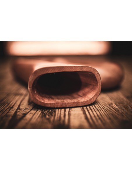 S-shaped Pro didgeridoo in D - Natural wood
