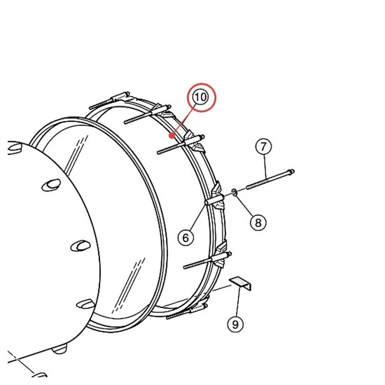 Cercle bois grosse caisse 22" - Maple Custom Definitive MBD822U - YAMAHA U0075785