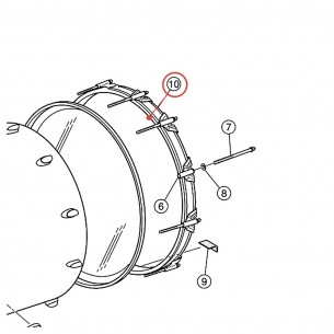 Bass Drum Wood Hoop 24" - Maple Custom Definitive MBD824U - YAMAHA U0075797