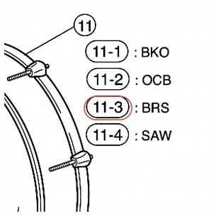 Cercle bois grosse caisse 18" - Tour Custom TBD818U - finition BRS - YAMAHA U0075822
