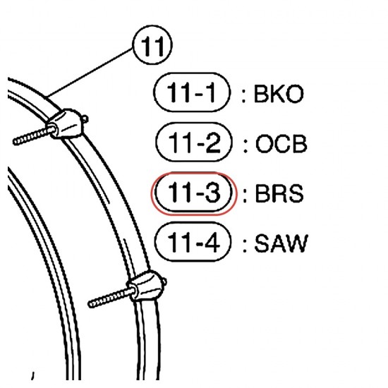 Bass Drum Wood Hoop 18" - Tour Custom TBD818U - BRS Finish - YAMAHA U0075822