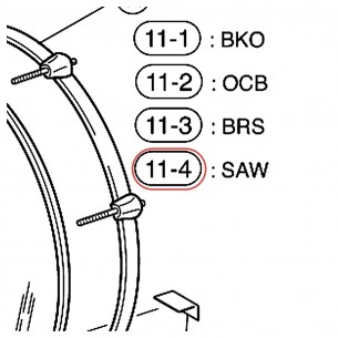 Bass Drum Wood Hoop 18" - Tour Custom TBD818U - SAW Finish - YAMAHA U0075823