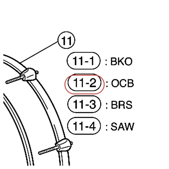 Cercle bois grosse caisse 22" - Tour Custom TBD822U - finition OCB - YAMAHA U0075841