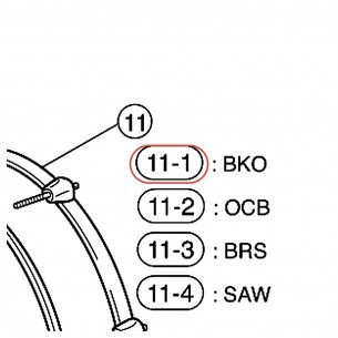 Bass Drum Wood Hoop 24" - Tour Custom TBD824U - BKO Finish - YAMAHA U0075850