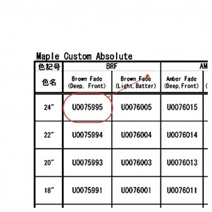 Cercle bois grosse caisse 24" face avant - Absolute Maple Custom - BRF foncé - YAMAHA U0075995