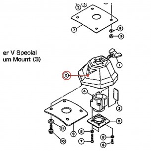 Embase de grosse caisse v3 - pièces de montage - YAMAHA U0102050