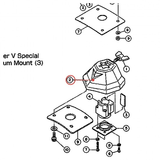 Bass Drum Mount v3 - Mounting Parts - YAMAHA U0102050