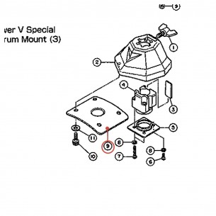 Bass Drum Mount Holder Housing Backing Plate v3 - YAMAHA U0103060
