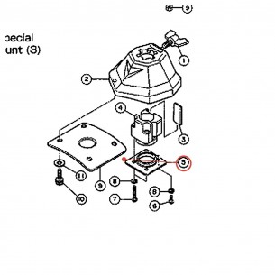 Contre-plaque de boîtier d'embase grosse caisse v4 - YAMAHA U0103070