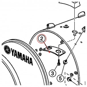Contre-plaque de boîtier d'embase grosse caisse (2P) - Rydeen - YAMAHA U0103110