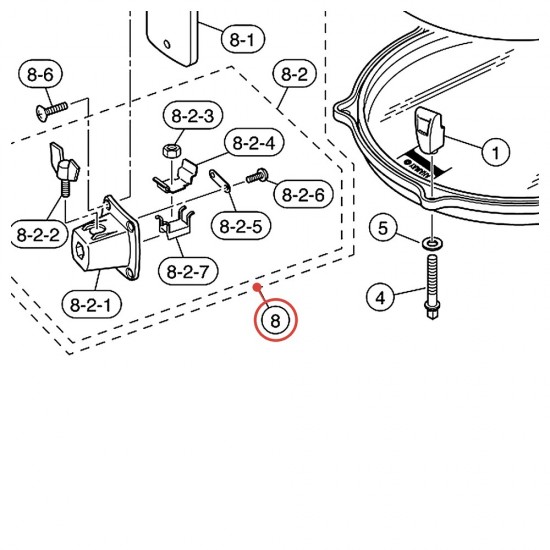 YESS II Plate for 8" Deep Tom - PHX - YAMAHA U0111020