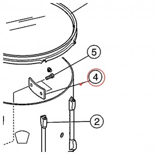 YESS Holder Housing Plate for Floor Tom SFT618Y - YAMAHA U0113080