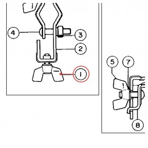 Vis papillon de clutch pour pédale charleston (N) - YAMAHA U0123041