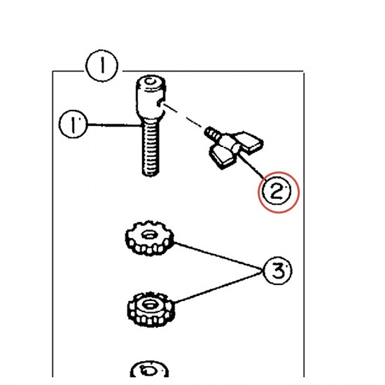 Vis papillon de réglage de hauteur (A) M6 x 12 - YAMAHA U0123060