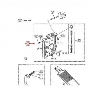 Vis papillon de serrage de cercle pour pédale de grosse caisse FP-702D - YAMAHA U0123210