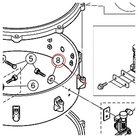 Washer 4 mm Black (BL) - YAMAHA U0123295