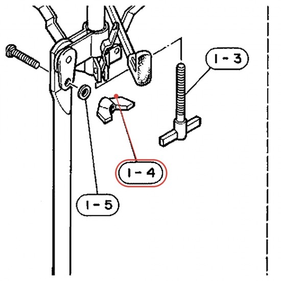 Écrou papillon (A) pour stand perche CH-703 - YAMAHA U0123510