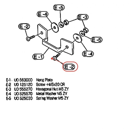 Pan Head Screw 5 x 20 - HipGig - YAMAHA U0125120