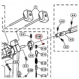 Vis de barre d'écartement pour double pédale FP9500D - YAMAHA U0125220