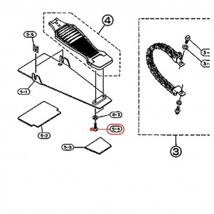 Vis M4 x 10 pour pédale de grosse caisse - YAMAHA U0126300