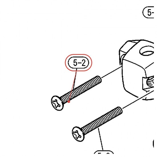 Oval Countersunk Head Screw for Floor Tom Leg - YAMAHA U0126850