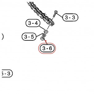 Écrou hexagonal M3 pour double pédale v6 - YAMAHA U0126960