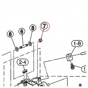 Écrou autobloquant M4 pour double pédale DFP9410 / DFP9310 - YAMAHA U0127300
