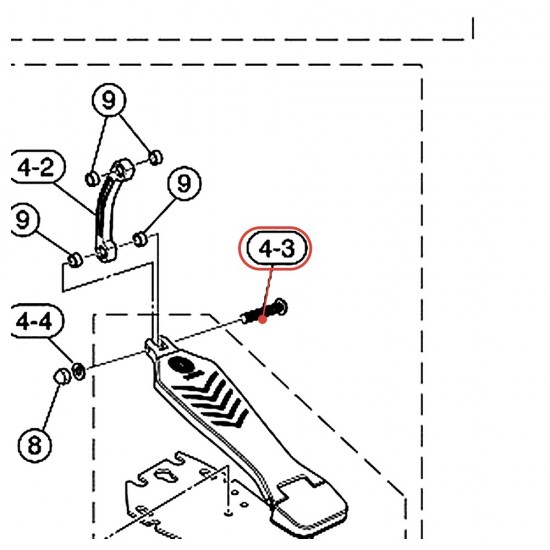 Vis tête bombée six pans creux M5 x 35 pour pédale de grosse caisse - YAMAHA U0127460