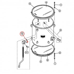 Vis papillon M6 x 14 (PC) pour tom basse - Gigmaker - YAMAHA U0127540