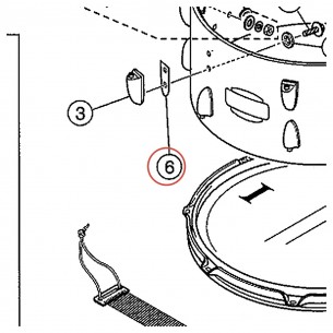 Plaque de coquille de caisse claire MSD1365SJ - YAMAHA U0147900