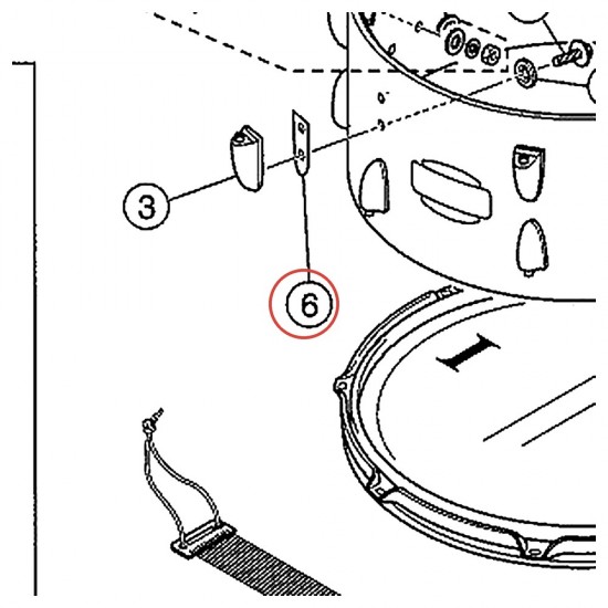 Plaque de coquille de caisse claire MSD1365SJ - YAMAHA U0147900