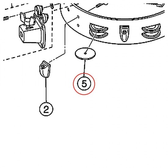 Feutre étouffoir de cymbalettes TB1030AA - Tamborito - YAMAHA U0148640