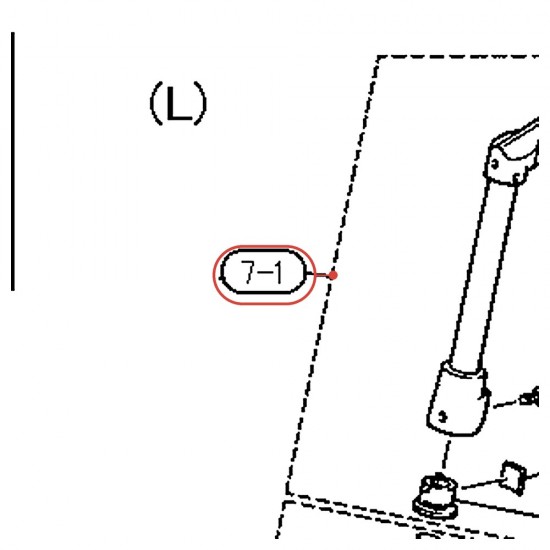Partie supérieure de pied de grosse caisse gauche (L) - YAMAHA U0150421
