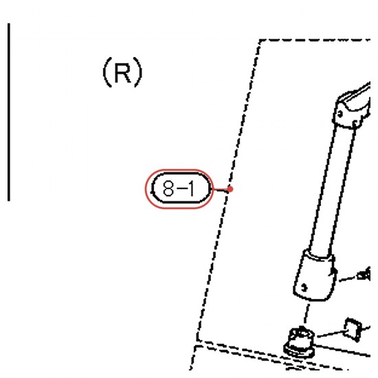 Bass Drum Leg Post Top Section Right (R) - YAMAHA U0150521