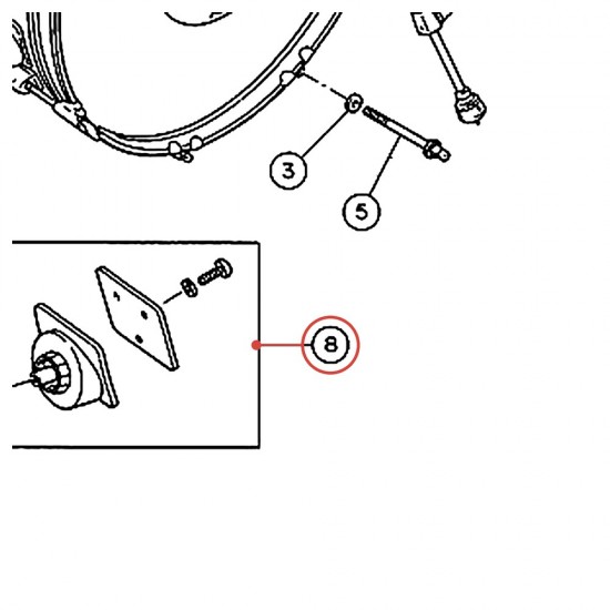 Bass Drum Spur Bracket Complete v4 - DP - YAMAHA U0151010