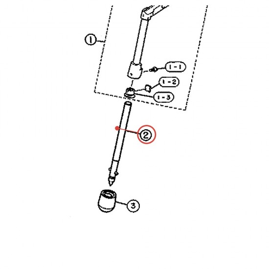 Bass Drum Leg Lower Section v4-2 - YAMAHA U0151845