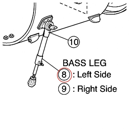 Bass Drum Leg Left (L) - Gigmaker - YAMAHA U0151970
