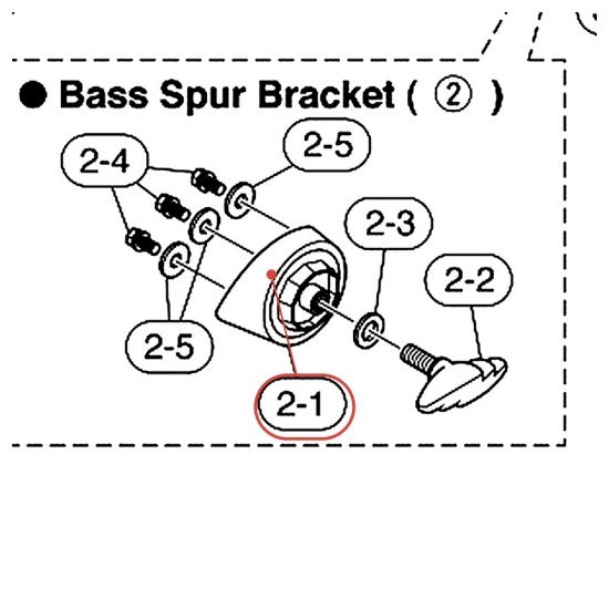 Bass Drum Spur Bracket v7-B - Stage Custom - YAMAHA U0152205