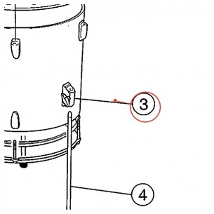 Floor Tom Leg Bracket Assembly - YAMAHA U0160010