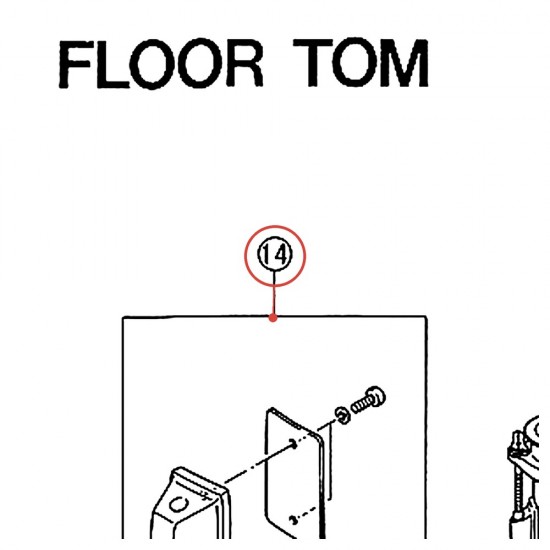 Support de pied de tom basse v3 - DP - YAMAHA U0160030