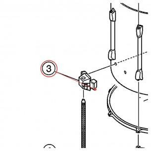 Floor Tom Bracket (F3) SFT6xxY - Stage Custom - YAMAHA U0160090