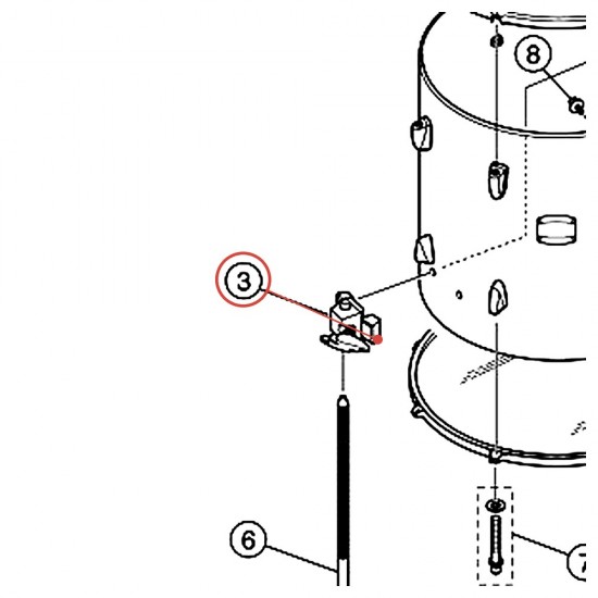 Floor Tom Bracket (F3) v2 - Stage Custom - YAMAHA U0160420